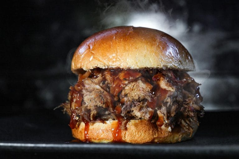 Silver Platter pulled pork sandwich