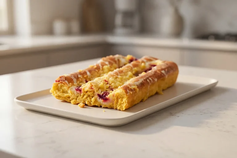 Cherry Cheese Stollen on platter