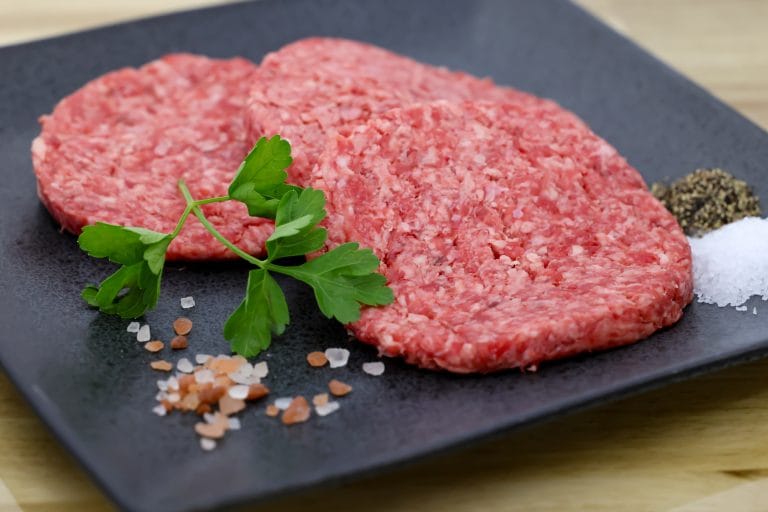 Ground beef burger patties